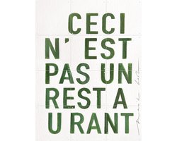 IXXI Restaurant Green, Maaike Koster & My Deer Art Shop - 60 x 80 cm - Gratis ophangtool - Grote wanddecoratie en posters - Grafisch Ontwerp