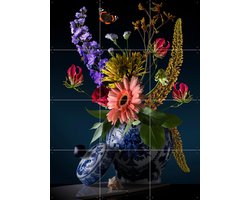 IXXI Royal Flora, Sander van Laar - 60 x 80 cm - Gratis ophangtool - Grote wanddecoratie en posters - Fotografie, Kleurrijk, Eetkamer, Woonkamer