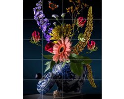 IXXI Royal Flora, Sander van Laar - 80 x 100 cm - Gratis ophangtool - Grote wanddecoratie en posters - Fotografie, Kleurrijk, Eetkamer, Woonkamer