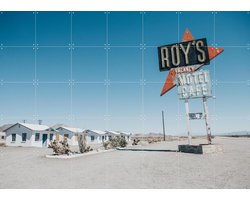 IXXI Roy's, Chris Abatzis - 140 x 100 cm - Gratis ophangtool - Grote wanddecoratie en posters - Fotografie, Vintage, Café, Eetkamer, Woonkamer, Gang