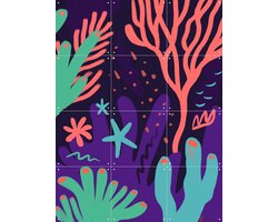 IXXI Sea Corals, Pop-art by Tadej - 60 x 80 cm - Gratis ophangtool - Grote wanddecoratie en posters - Pop art, Grafisch Ontwerp, Speels, Illustraties