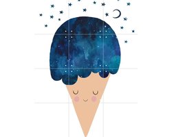 IXXI Sleep Well, Treechild & Various - 60 x 80 cm - Gratis ophangtool - Grote wanddecoratie en posters - Speels, Cartoonesk, Illustraties, Aquarel