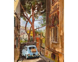 IXXI Somewhere in Tuscany, Ekaterina Zagorska - 80 x 100 cm - Gratis ophangtool - Grote wanddecoratie en posters - Aquarel, Illustraties, Eetkamer