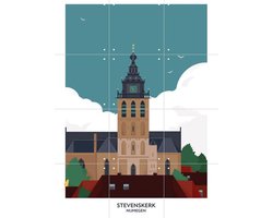 IXXI Stevenskerk, Studio Kars + Boom & Design Podium Nijmegen - 60 x 80 cm - Gratis ophangtool - Grote wanddecoratie en posters - Grafisch Ontwerp