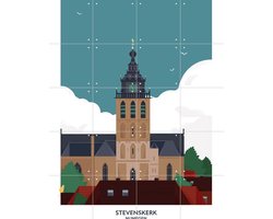 IXXI Stevenskerk, Studio Kars + Boom & Design Podium Nijmegen - 80 x 100 cm - Gratis ophangtool - Grote wanddecoratie en posters - Grafisch Ontwerp