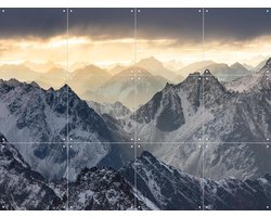 IXXI Swiss Alps, Claire Droppert - 80 x 60 cm - Gratis ophangtool - Grote wanddecoratie en posters - Naturalisme, Fotografie, Realisme, Woonkamer