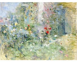 IXXI The Garden at Bougival, Berthe Morisot & Bridgeman Images - 80 x 60 cm - Gratis ophangtool - Grote wanddecoratie en posters - Kleurrijk