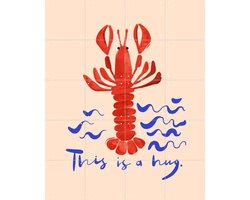 IXXI This is a Hug, Gozde - 80 x 100 cm - Gratis ophangtool - Grote wanddecoratie en posters - Kleurrijk, Speels, Cartoonesk, Illustraties, Grafisch