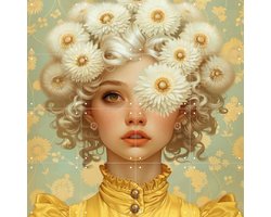 IXXI Transient beauty, Mirjam Duizendstra - 80 x 80 cm - Gratis ophangtool - Grote wanddecoratie en posters Woonkamer, Portretten, Bloemen