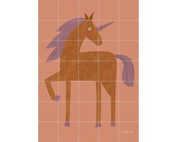IXXI Unicorn, Maa-noo - 100 x 140 cm - Gratis ophangtool - Grote wanddecoratie en posters - Cartoonesk, Speels, Illustraties, Kinderkamer, Kinderen