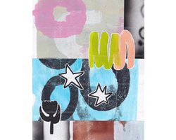 IXXI Urban Playground, Henriette Visscher - 80 x 100 cm - Gratis ophangtool - Grote wanddecoratie en posters - Collage, Grafisch Ontwerp, Speels