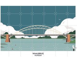 IXXI Waalbrug, Studio Kars + Boom & Design Podium Nijmegen - 140 x 100 cm - Gratis ophangtool - Grote wanddecoratie en posters - Grafisch Ontwerp