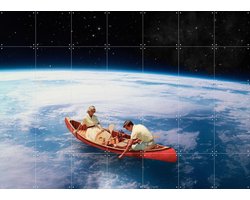 IXXI Whale Watching, Extrovisions - 140 x 100 cm - Gratis ophangtool - Grote wanddecoratie en posters - Surrealisme, Illustraties, Kleurrijk, Speels