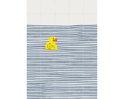 IXXI Yellow Rubber Duck, Little Dean & Various - 100 x 140 cm - Gratis ophangtool - Grote wanddecoratie en posters - Strepen, Pop art, Minimalistisch