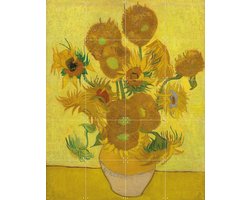 IXXI Zonnebloemen (1889), Vincent van Gogh (1853 - 1890) & Van Gogh Museum - 80 x 100 cm - Gratis ophangtool - Grote wanddecoratie en posters -