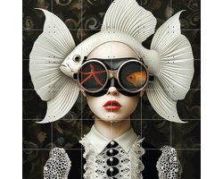 IXXI Zoologist, Mirjam Duizendstra - 120 x 120 cm - Gratis ophangtool - Grote wanddecoratie en posters - Gemengde Technieken, Surrealisme