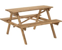 J-Line bank Picknick - bamboe/jute - naturel