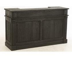 J-Line barkast 2 Lades - mango hout - zwart