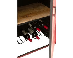 J-Line barkast Kabelwagen - ijzer/hout - rood/wit