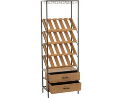 J-Line barkast Wine - hout - naturel/zwart - large