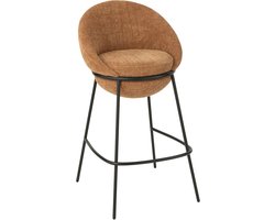 J-Line Barkruk Ijzer Terracotta/Zwart