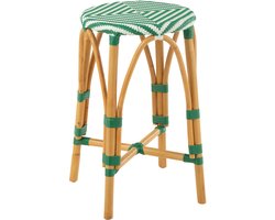 J-Line barkruk Live - rotan/kunststof - naturel/groen