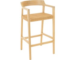 J-line - Barstoel Emma Teakhout Naturel - 55x53x100cm