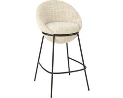 J-Line barstoel - ijzer - beige/zwart