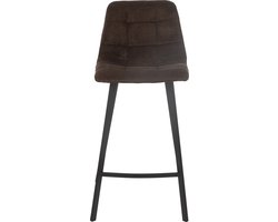 J-Line barstoel Kent - metaal/polyester - bruin