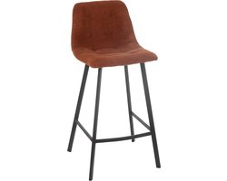 J-Line barstoel Kent - metaal/polyester - roest