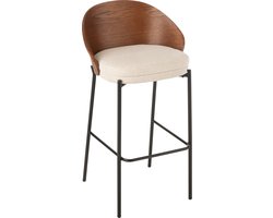 J-Line barstoel Lone - multiplex/metaal - bruin/beige
