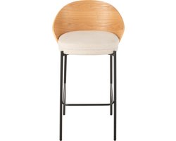 J-Line barstoel Lone - multiplex/metaal - naturel/beige
