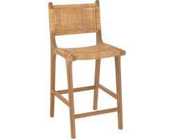 J-Line barstoel Mona - rotan/hout - naturel