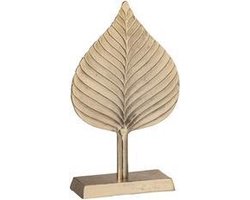 J-Line Beeld Blad op Voet Aluminium Goud 21x8x36