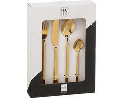 J-Line bestek - roestvrij staal - blinkend goud - box van 24 stuks