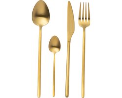 J-Line bestek - roestvrij staal - goud - box van 24 stuks