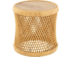J-Line bijzettafel Cylindrisch - rotan - naturel