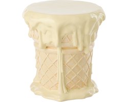 J-Line bijzettafel Ijsje - polyresin - abrikoos/beige