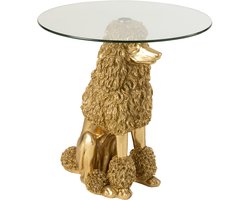 J-Line bijzettafel Poedel Rond - polyresin - goud