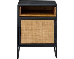 J-Line bijzettafel Rieten Panelen - hout - zwart/naturel