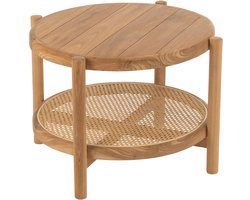 J-Line bijzettafel Rond - hout - naturel
