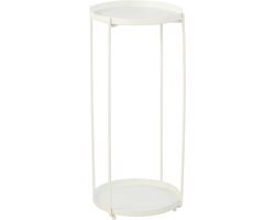 J-Line bijzettafel Rond - ijzer - wit - small