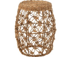 J-Line bijzettafel Ton - metaal/bananenblad - naturel