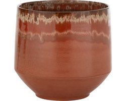 J-Line bloempot Aline - keramiek - rood - extra large - Ø 32.5 cm