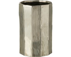 J-Line bloempot Ary - keramiek - zilver - large - Ø 20 cm