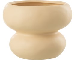 J-Line bloempot Cirkel - porselein - roze - Ø 19.5 cm