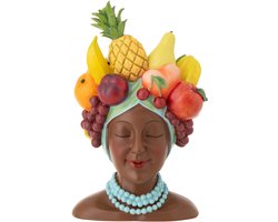 J-Line bloempot Dame Fruit - polyresin - mix