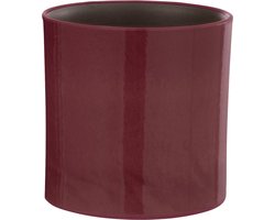 J-Line bloempot Flek - keramiek - fuchsia - small - Ø 16.5 cm