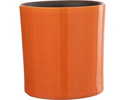 J-Line bloempot Flek - keramiek - oranje - medium - Ø 21 cm