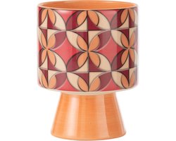 J-Line bloempot Op Voet Trivial - keramiek - mix - medium - Ø 13.5 cm